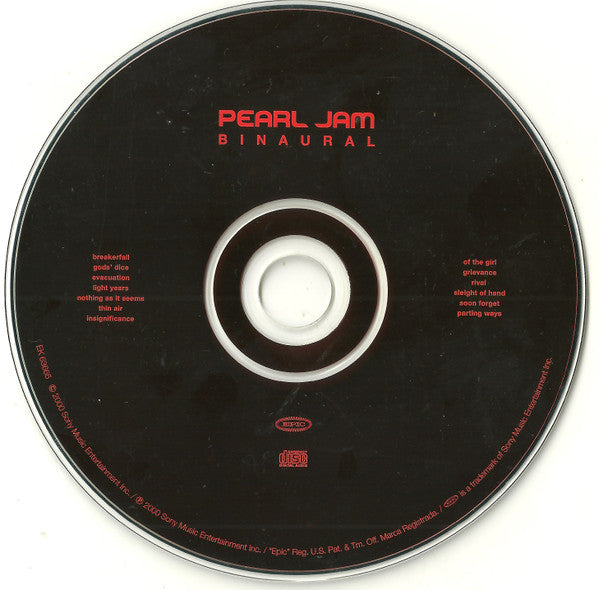 Pearl Jam : Binaural (CD, Album, Tri)