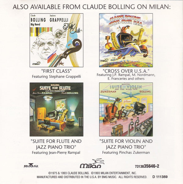 Claude Bolling / Alexandre Lagoya : Concerto For Classic Guitar And Jazz Piano Trio (CD, Album, Club)