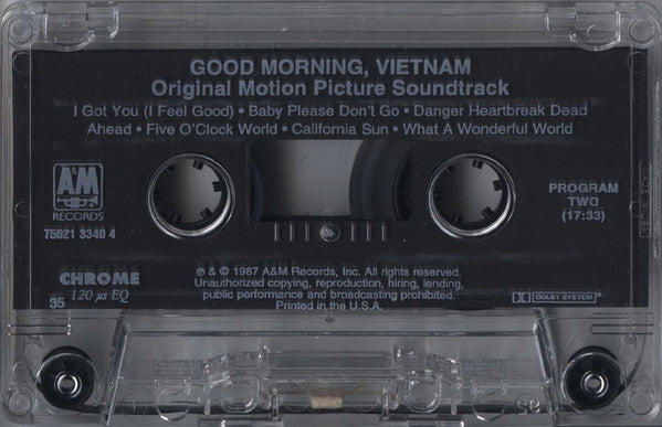 Various : Good Morning, Vietnam Original Motion Picture Soundtrack (Cass, Comp)