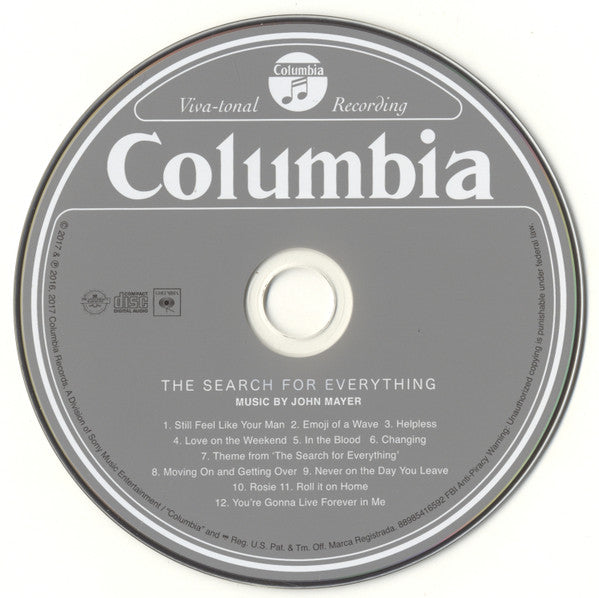 John Mayer : The Search For Everything (CD, Album)