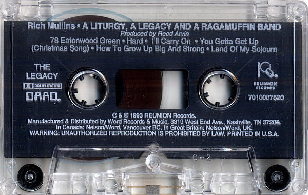 Rich Mullins : A Liturgy A Legacy & A Ragamuffin Band (Cass, Album, Dol)