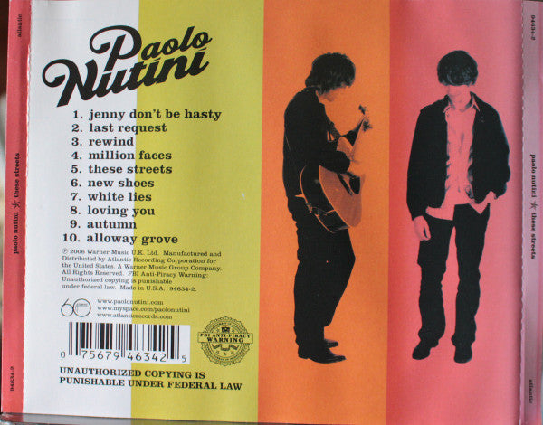 Paolo Nutini : These Streets (CD, Album)