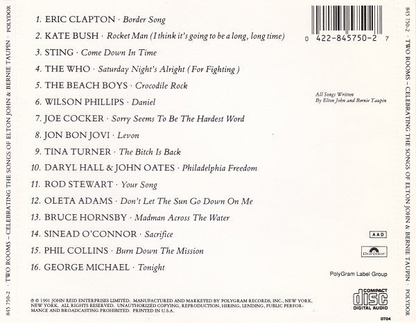 Various : Two Rooms (Celebrating The Songs Of Elton John & Bernie Taupin) (CD, Album)