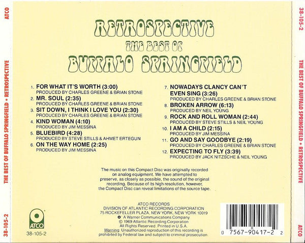 Buffalo Springfield : Retrospective (The Best Of Buffalo Springfield) (CD, Comp, RE)
