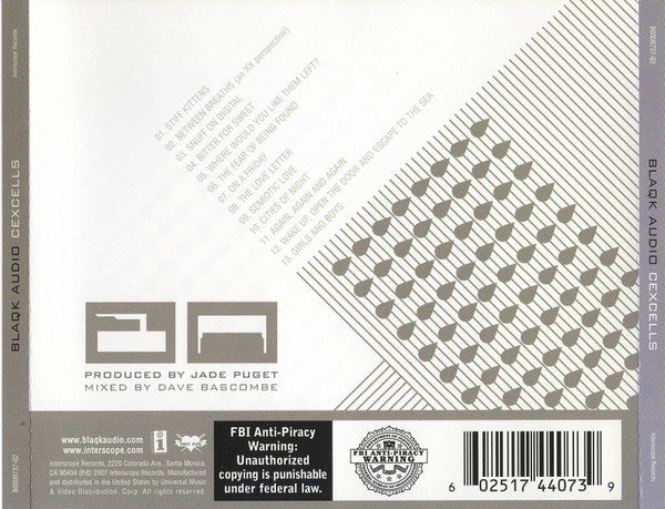 Blaqk Audio : CexCells (CD, Album)