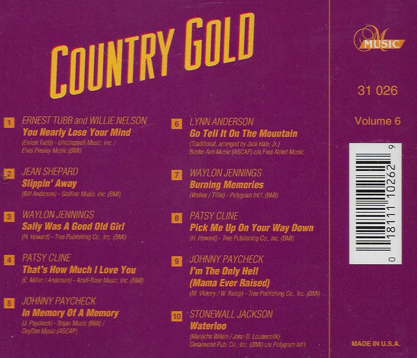 Various : Country Gold - Volume 6 (CD, Comp)