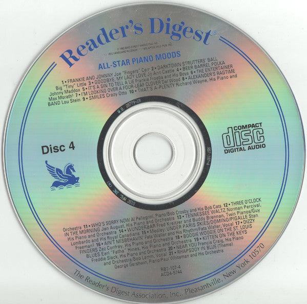 Various : All-Star Piano Moods (4xCD, Comp, RM)