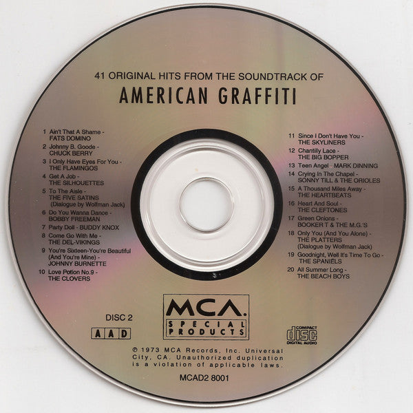 Various : 41 Original Hits From The Soundtrack Of American Graffiti (2xCD, Comp)