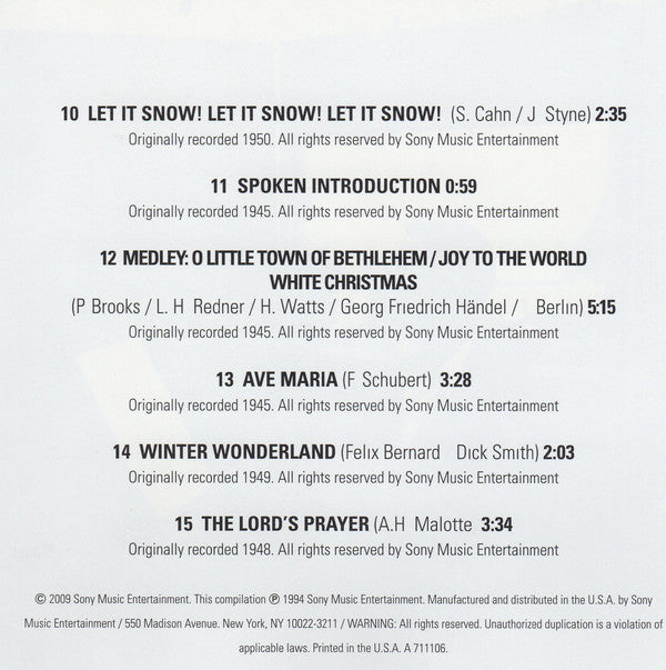 Frank Sinatra : Christmas Songs By Sinatra (CD, Comp, RE)