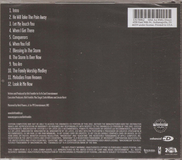 Kirk Franklin : Songs For The Storm Volume I (CD, Album, Club, Enh)