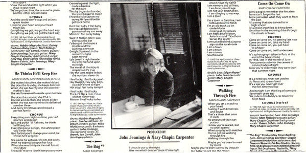 Mary Chapin Carpenter : Come On Come On (CD, Album, Son)