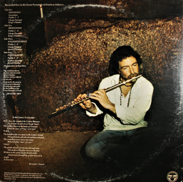 Paul Horn : Inside The Great Pyramid (2xLP, Album, San)