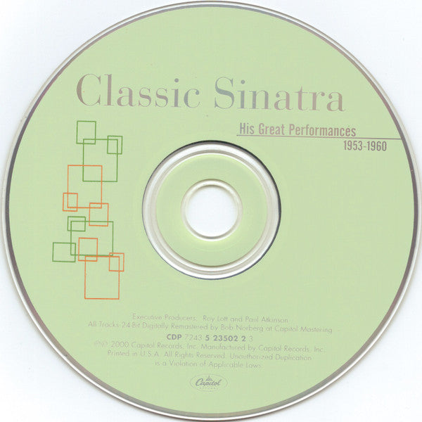Frank Sinatra : Classic Sinatra - His Great Performances 1953-1960 (CD, Comp, Mono, Club, BMG)