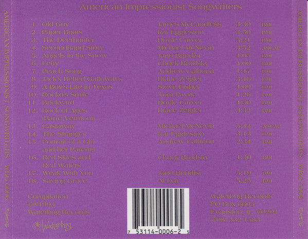 Various : American Impressionist Songwriters (CD, Album, Comp)