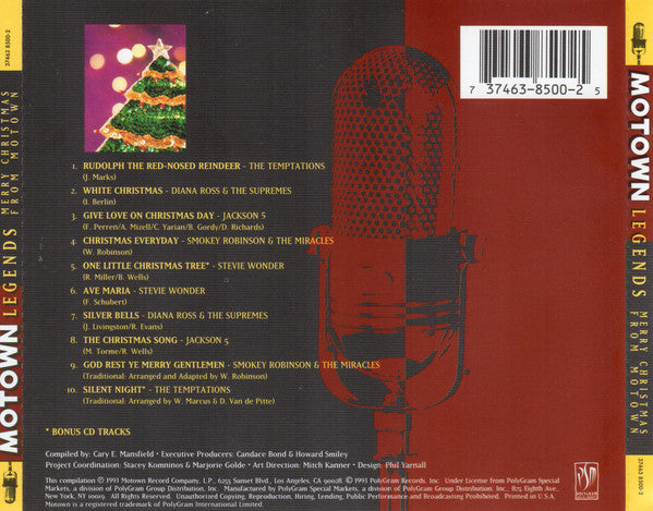 Various : Merry Christmas From Motown (CD, Comp, RE)