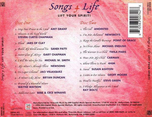 Various : Songs 4 Life - Lift Your Spirit (2xCD, Comp)