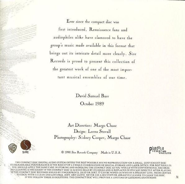 Renaissance (4) : Tales Of 1001 Nights · Vol. II (CD, Comp)