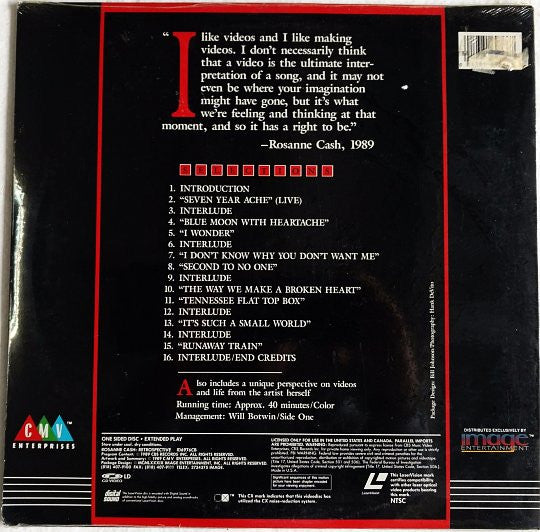 Rosanne Cash : Retrospective (Laserdisc, 12", S/Sided, Comp, NTSC)