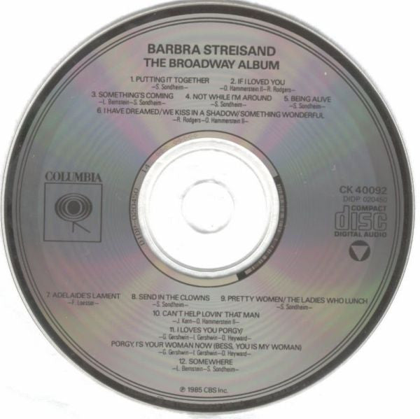 Barbra Streisand - The Broadway Album (CD) (VG) - Endless Media