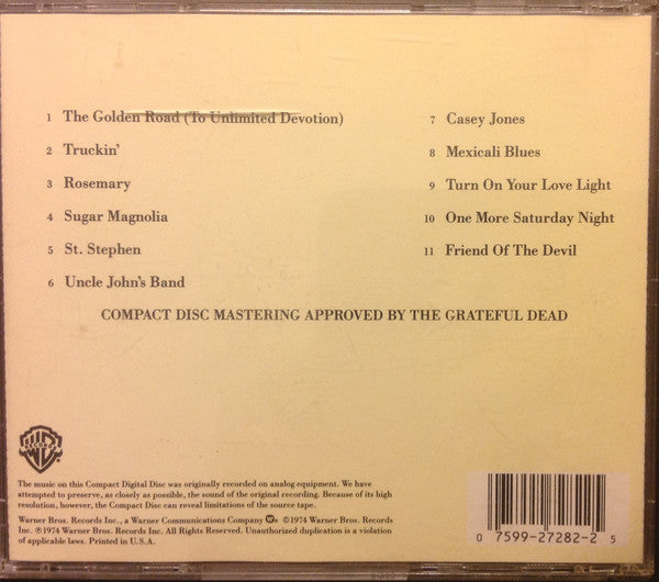 The Grateful Dead : The Best Of The Grateful Dead: Skeletons From The Closet (CD, Comp)