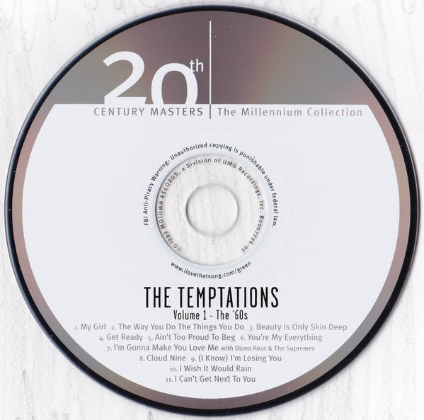The Temptations : The Best Of The Temptations Volume 1 - The '60s (CD, Comp, RE, RM)