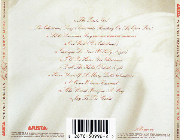 Whitney Houston : One Wish (The Holiday Album) (CD, Album)