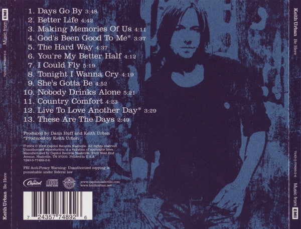 Keith Urban : Be Here (CD, Album, RE, Cin)