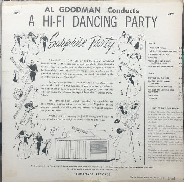Al Goodman And His Orchestra : Al Goodman Plays A Surprise Party (LP)