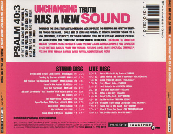 Various : I Could Sing Of Your Love Forever: 25 Modern Worship Songs For A New Generation (2xCD, Comp)