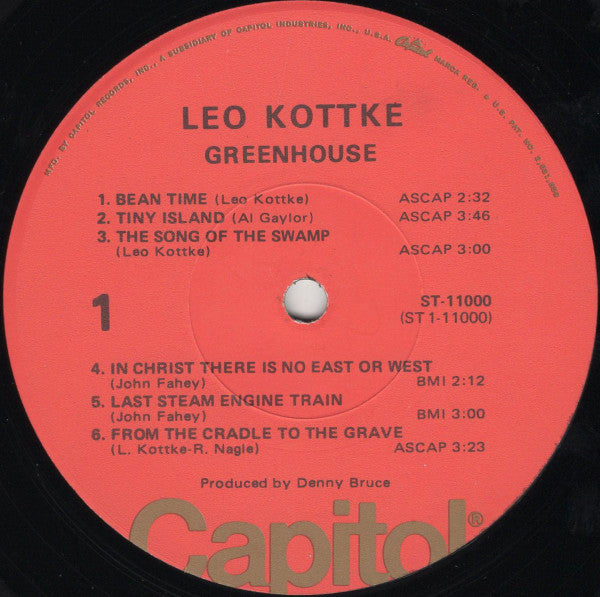 Leo Kottke : Greenhouse (LP, Album, RP, Los)