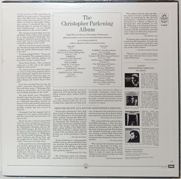 Christopher Parkening : The Christopher Parkening Album (LP, Album)