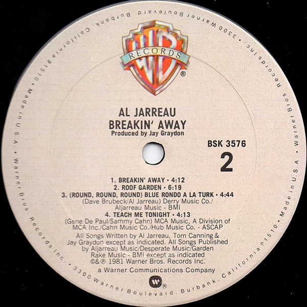 Al Jarreau - Breakin' Away (LP) (G) - Endless Media