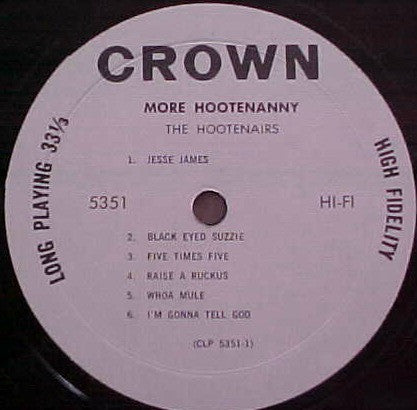 The Hootenairs - More Hootenanny (LP) (VG) - Endless Media