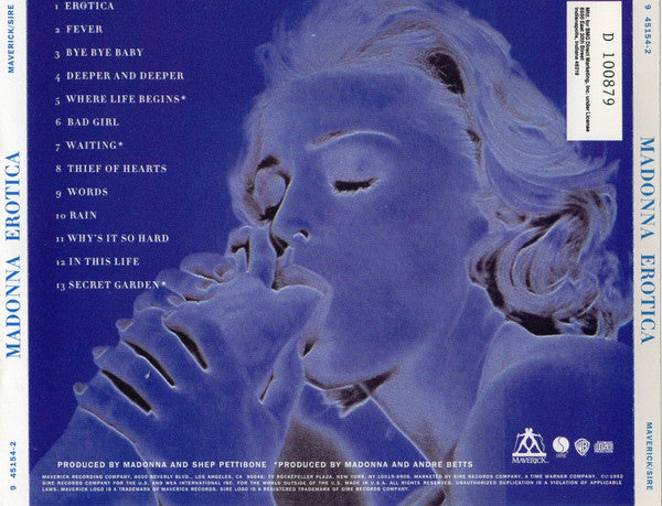 Madonna : Erotica (CD, Album, Club, ARC)