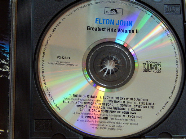 Elton John : Greatest Hits Volume II (CD, Comp, Club, RE)