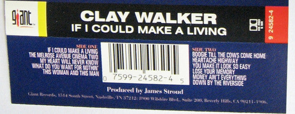 Clay Walker : If I Could Make A Living (Cass, Album, Dol)