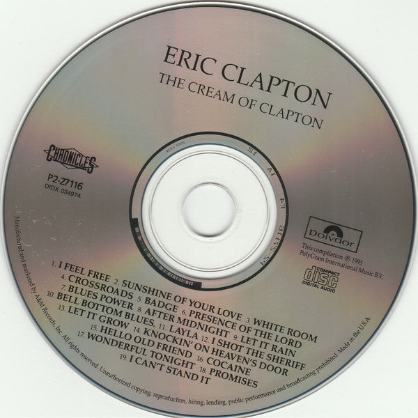 Eric Clapton : The Cream Of Clapton (CD, Comp, Club, RE, RM)