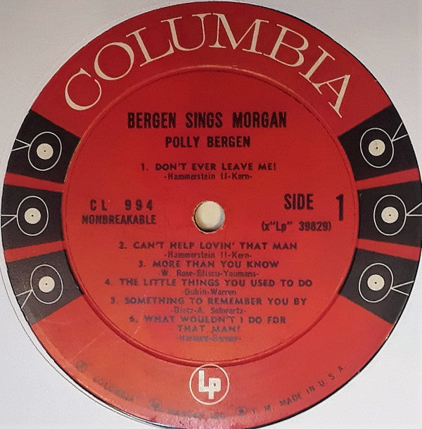 Polly Bergen - Bergen Sings Morgan (LP) (G+) - Endless Media