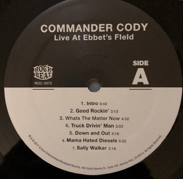 Commander Cody And His Lost Planet Airmen : Live From Ebbetts Field (LP, Album)