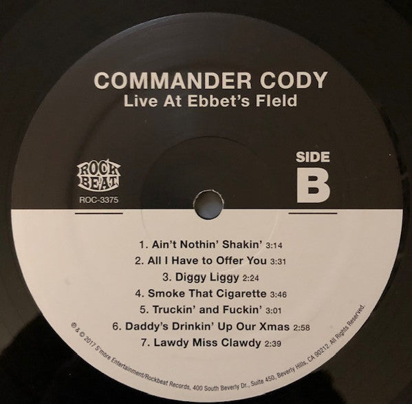 Commander Cody And His Lost Planet Airmen : Live From Ebbetts Field (LP, Album)