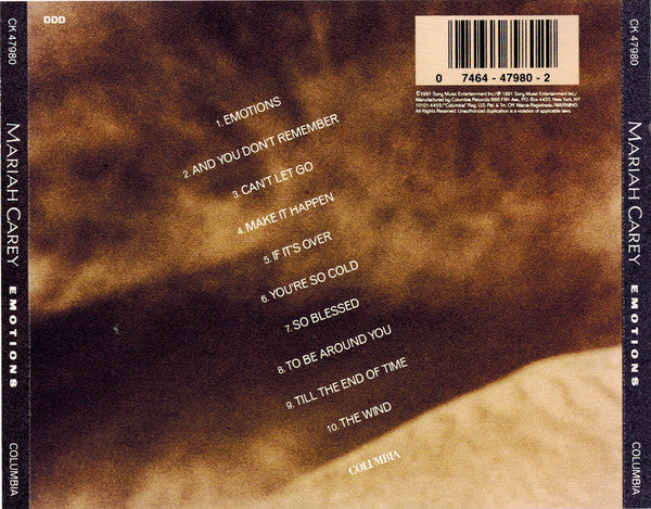 Mariah Carey : Emotions (CD, Album, Pit)