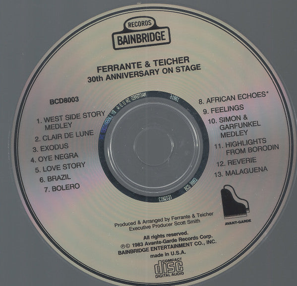 Ferrante & Teicher : 30th Anniversary On Stage (CD, Album, RM)