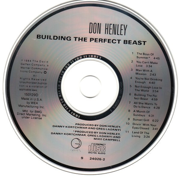 Don Henley - Building The Perfect Beast (CD) (VG+) - Endless Media