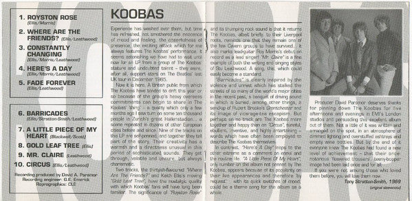 The Koobas : Koobas (CD, Album, RE, RM)