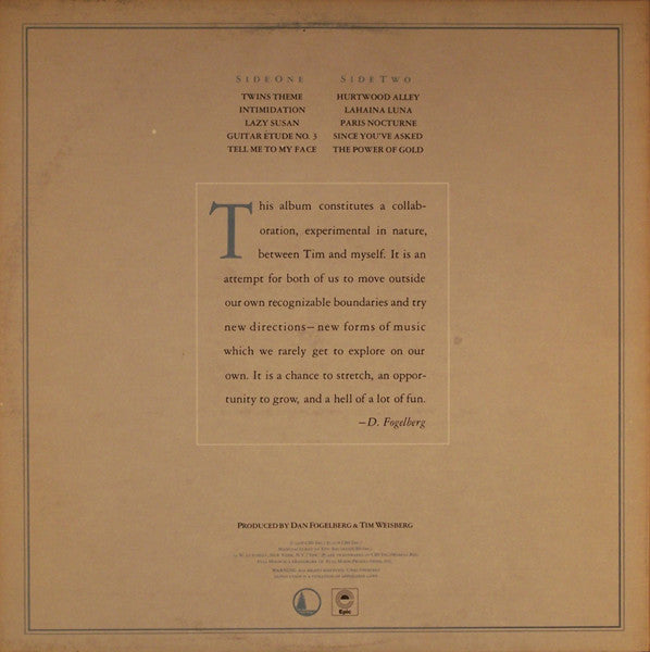 Dan Fogelberg & Tim Weisberg - Twin Sons Of Different Mothers (LP) (VG) - Endless Media
