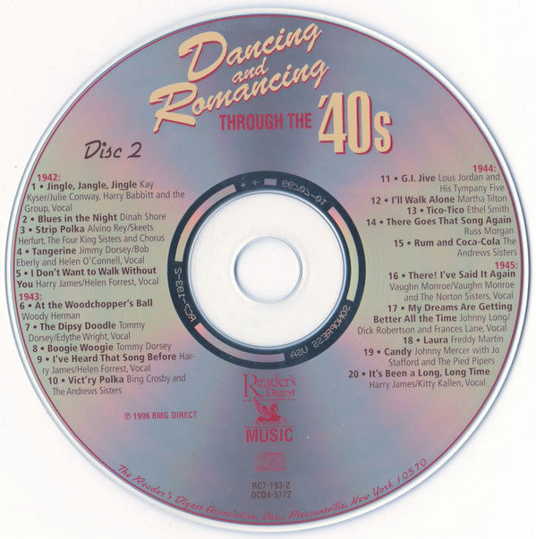 Various - Dancing And Romancing Through The '40s (4xCD) (VG+) - Endless Media
