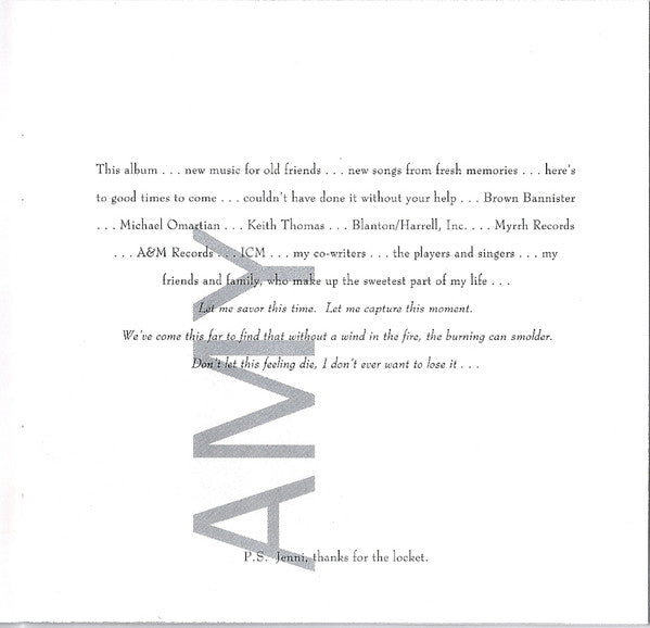 Amy Grant : Heart In Motion (CD, Album, Club, RP)