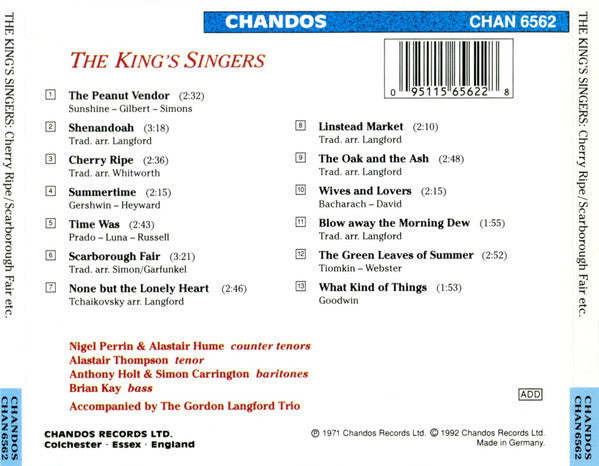 The King's Singers : Original Debut Recording (CD, Album, RE)