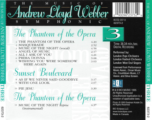 Various : The Music Of Andrew Lloyd Webber Three (CD, Comp)