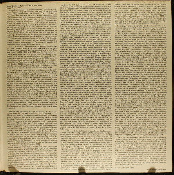 Anton Bruckner - Wiener Philharmoniker, Wilhelm Furtwängler - Symphony N°8 In C Minor (2xLP) (G+) - Endless Media